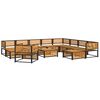vidaXL 12-tlg. Garten-Sofagarnitur mit Kissen Massivholz Akazie