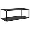 vidaXL Couchtisch Schwarz 100x50x35 cm Hartglas