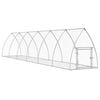 vidaXL Hasenstall Silbern 105x600x120 cm Verzinkter Stahl