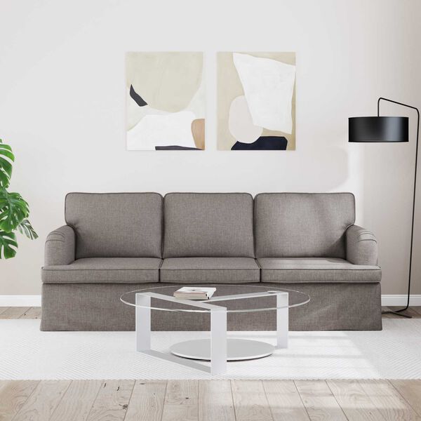 vidaXL Sofa Taupe Gesamtabmessungen: 201 x 80 x 85 cm (B x T x H) Samt