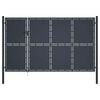 vidaXL Gartentor aus Stahl 350 x 150 cm Anthrazit