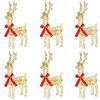 vidaXL Weihnachtsrentier 6 stk. 240 LEDs Warmes Wei&szlig;