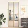 vidaXL Innent&uuml;r Schlank Golden 83x201,5 cm Hartglas und Aluminium