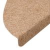 vidaXL Stufenmatten Selbstklebend 15 Stk. 56x17x3 cm Beige