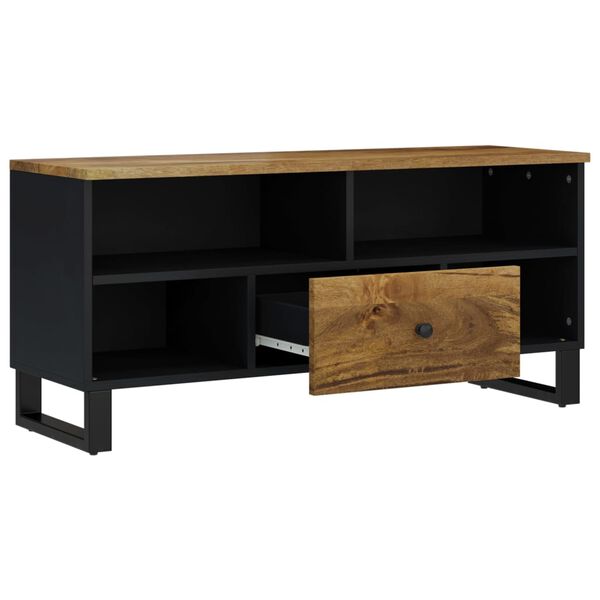 vidaXL TV-Schrank 100x33x46 cm Massivholz Mango & Holzwerkstoff
