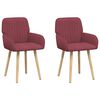 vidaXL Esszimmerst&uuml;hle 2 stk. Stoff Weinrot 56,5 x 50 x 87,5 cm