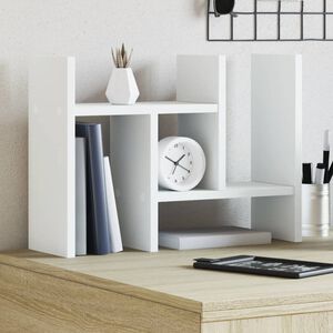 vidaXL Schreibtisch-Organizer Wei&szlig; 34,5x15,5x35,5 cm Holzwerkstoff
