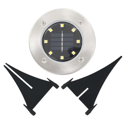 vidaXL Solar-Bodenleuchten 8 Stk. LED Weiß