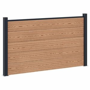 vidaXL Zaunelement WPC und Aluminium Braun