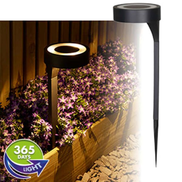 Luxform Solar-LED-Gartenleuchten AYR Orange 2 Stk. Schwarz