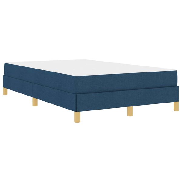 vidaXL Boxspringbett mit Matratze Blau 120 x 200 cm Stoff