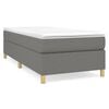 vidaXL Boxspringbettgestell Dunkelgrau 90x200 cm Stoff