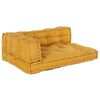 vidaXL Pallet Sofa Kissen 3 pcs Gelb 120 x 80 x 38 cm Stoff
