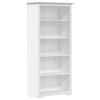 vidaXL B&uuml;cherregal 5 F&auml;cher BODO Wei&szlig; 82x40x173 cm Massivholz Kiefer
