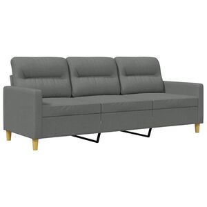 vidaXL 3-Sitzer-Sofa Dunkelgrau 180 cm Stoff