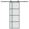 vidaXL Schiebet&uuml;r mit Beschlag 76x205 cm ESG-Glas & Aluminium