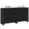 vidaXL Sideboard 2 pcs Schwarz 70 x 41 x 75 cm Holzwerkstoff