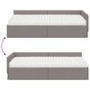 vidaXL Eckbettgestell mit Matratze Sonstiges 2 pcs Taupe Stoff