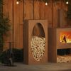 vidaXL Brennholzregal 50x23x100 cm Wetterfester Stahl