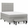 vidaXL Boxspringbett mit Matratze Hellgrau 120x190 cm Stoff