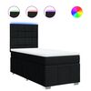 vidaXL Boxspringbett mit Matratze Schwarz 90x200 cm Stoff