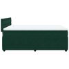 vidaXL Boxspringbett mit Matratze Dunkelgr&uuml;n 160x200 cm Samt