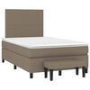 vidaXL Boxspringbett mit Matratze Taupe 120x190 cm Stoff