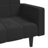 vidaXL Schlafsofa 2-Sitzer mit 2 Kissen Schwarz Samt