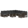 vidaXL Gartensofa-set 12 stk. Grau und Dunkelgrau Poly-Rattan