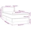 vidaXL Boxspringbett mit Matratze Cappuccino-Braun 80x200cm Kunstleder