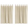 vidaXL Verdunkelungsvorh&auml;nge 2 Stk. Creme 140 x 140 cm Samt
