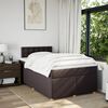 vidaXL Boxspringbett mit Matratze Dunkelbraun 120x190 cm Stoff