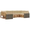 vidaXL Outdoor-Sofagarnitur 6 stk. Natur und Beige Massivholz Akazie