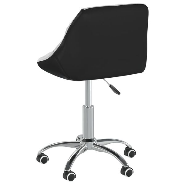 vidaXL Esszimmerstuhl Drehbar Wei&szlig; und Schwarz Kunstleder