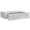 vidaXL Wandregal mit Schublade Betongrau 40x23,5x10 cm MDF