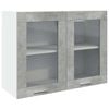 vidaXL H&auml;ngeglasschrank Lyon Betongrau 80x31x60 cm
