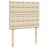 vidaXL Ottoman-Bett mit Matratze Creme 120x190 cm Stoff
