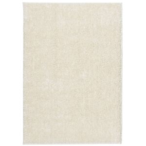 vidaXL Teppich ISTAN Hochflor Gl&auml;nzend Creme 140x200 cm