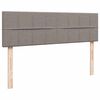 vidaXL Ottoman-Bett mit Matratzen Taupe 160x200 cm Stoff