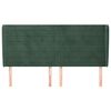 vidaXL Kopfteil mit Ohren Dunkelgr&uuml;n 163x23x118/128 cm Samt