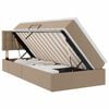 vidaXL Bett mit Stauraum und LED Cappuccino 90 x 190 cm Kunstleder