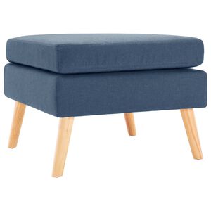 vidaXL Fu&szlig;hocker Blau Stoff