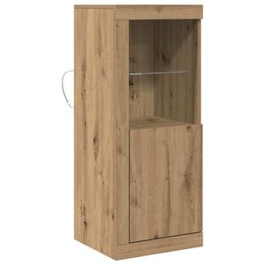 vidaXL LED-Sideboard Braun 41 x 37 x 100 cm Holzwerkstoff