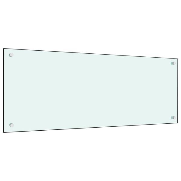vidaXL K&uuml;chenr&uuml;ckwand Wei&szlig; 100x40 cm Hartglas