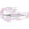 vidaXL Massivholzbett ohne Matratze 180x200 Kiefernholz