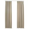 vidaXL Verdunkelungsvorh&auml;nge mit Haken 2 Stk. Beige 140x245cm