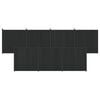 vidaXL Zaunelement 7 pcs WPC und Aluminium Schwarz