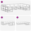 vidaXL Outdoor-Sofagarnitur mit Kissen 9 pcs Natur und Creme