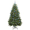 vidaXL Künstlicher Weihnachtsbaum Grün 180 cm PVC und Metall