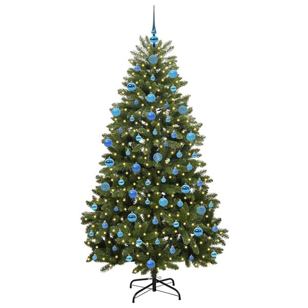 vidaXL Künstlicher Weihnachtsbaum Grün 180 cm PVC und Metall